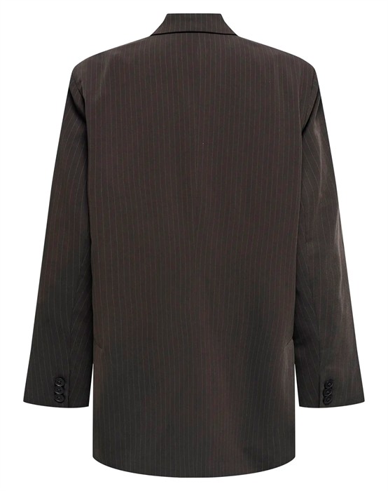 OnlAlden Life Oversized Blazer - Mole W. Pinstripe